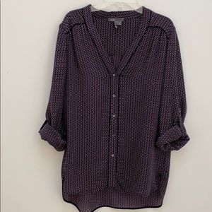 Vince silk top with rolled up sleeves